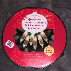 MEMBER'S MARK SUPER BRIGHT 200 COUNT LED MINI LIGHTS-WARM WHITE-43 FEET
